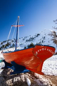 Χιονοδρομικό Καλαβρύτων ψαρόβαρκα καπεταν Σορόκος Κουφονήσια