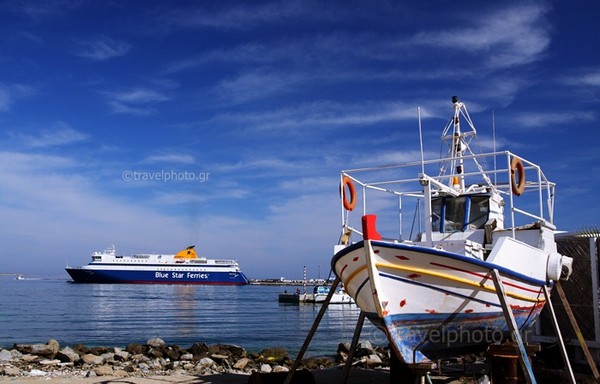 Naxos-haven-vissersboot