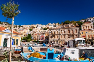 Bateau de pêche Gialos Symi port