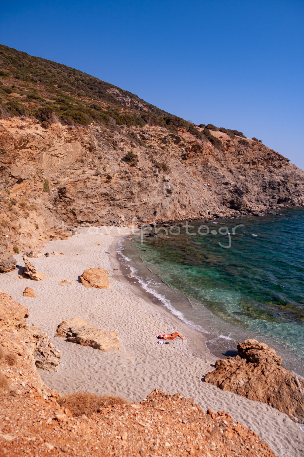 Marmeren zuiden Evia, Zastani strand