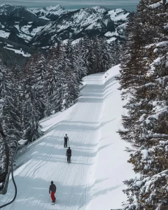 A moody ski day in Chatel ski resort Portes du Soleil