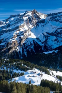 Les Diablerets ski station in the Swiss Alps alpes vaudoises