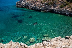 Η θάλασσα στη παραλία στα Μεσοχώρια, Νότια Εύβοια-Αιγαίο