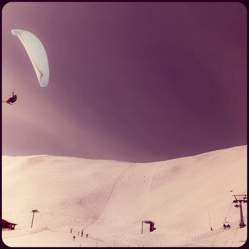 Zinal ski station ski paragliding Swiss Alps Valais canton x