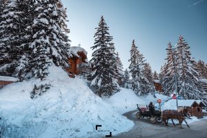 Courchevel village and horse ride in the French Alps