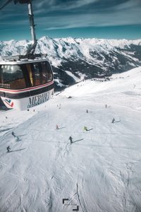 Meribel ski station in the French Alps and the vallees ski domain