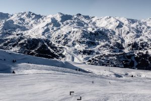 Meribel ski station in the French Alps and the vallees ski domain