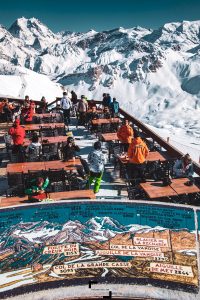Paroramic view to the French Alps from the ski stations of Meribel Courchevel