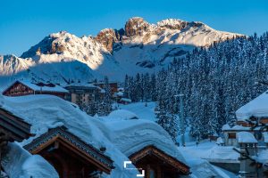 The village of Courchevel in the French Alps