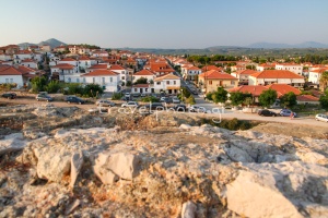 Μεσσηνίας θέα από το μεσαιωνικό κάστρο σπίτια χωριού