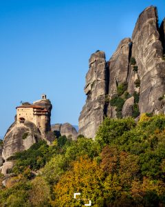 A Greek orthodox monastery at the impressive Meteora region