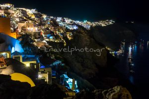 Σαντορίνη Οία βράδυ φώτα