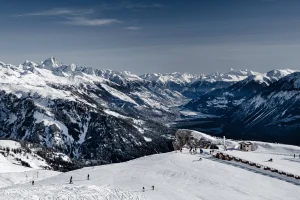 Anzere ski station rhone valley swiss alps