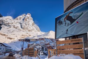 Breuil Cervinia ski station Italian Alps Cervino