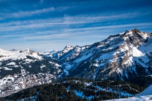 Les Diablerets ski station and village in the Swiss Alps alpes vaudoises